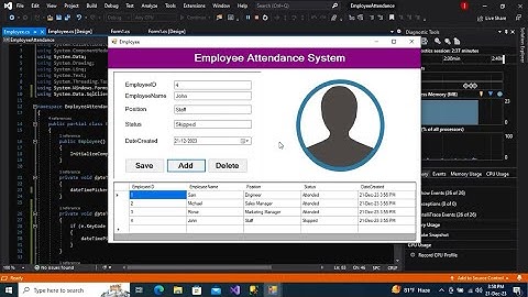 Employee Attendance System Using C#