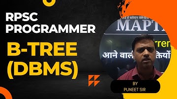 B-TREE-(DBMS)||RPSC PROGRAMMER-2023||BY PUNEET SIR
