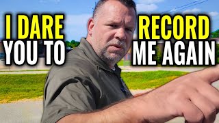 Dumb Cop Gets Owned For Going Hands-On! Don't Record Me! ID Refusal! - First Amendment Audit Fail