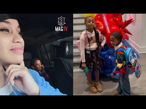 Cardi B Takes Wave & Kulture To Their 1st Day Of School During Mommy Duty! 🚌
