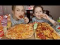 Мукбанг/Пицца🍕 Пеперони,острые крылья/Казусная ситуация Упс...😳Приветы👋