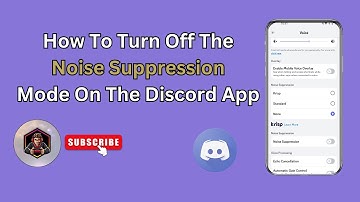 How To Turn Off The Noise Suppression Mode On The Discord App - New Feature!