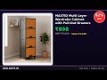 MAXTID Multi Layer Wardrobe Cabinet with Pull-Out... सिर्फ Rs.898 में — 82% OFF | Amazon Deal Hindi