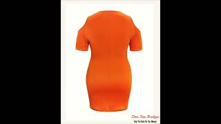 Plus Size Cold Shoulder Short Sleeve Mini Dress