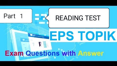 EPS TOPIK TEST KOREA | Reading Test | 20 Questions 읽기 20문항