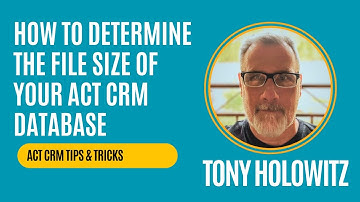 How to Determine the File Size of Your Act CRM Database