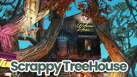 Junk Collector’s TreeHouse Scrappy CAMP Build | FALLOUT 76