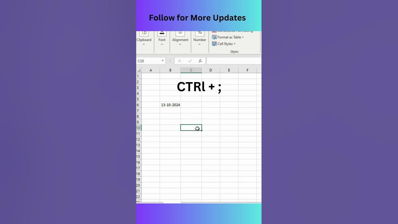 Excel shortcut key for today date current date shortcut key we are