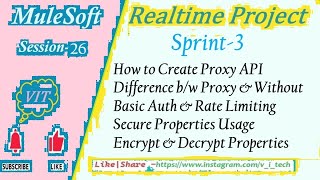 MuleSoft | Realtime Project -Session-26 | @vitechtalks| Sprint-3 | Proxy-API & Secure Properties screenshot 5