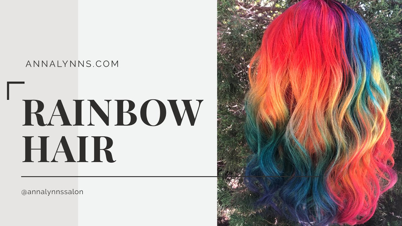 Double Rainbow ( halfandhalf rainbow hair color) YouTube