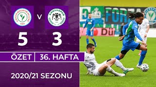 ÖZET: Ç. Rizespor 5-3 İH Konyaspor | 36. Hafta - 2020/21