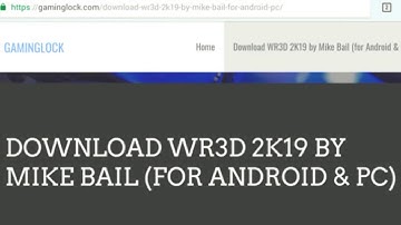 How to download Wr3d 2k19 mod by Mike bail(Android & PC) || 100% working!