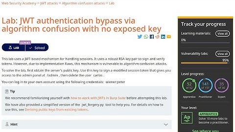 Web Security Academy | JWT | 7 - JWT Authentication Bypass Via Algorithm Confusion