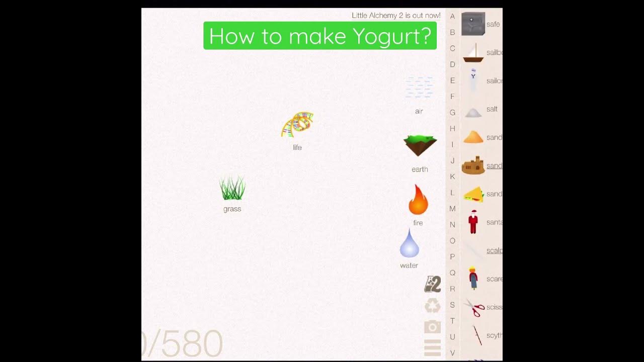Little Alchemy How to make Yogurt? YouTube