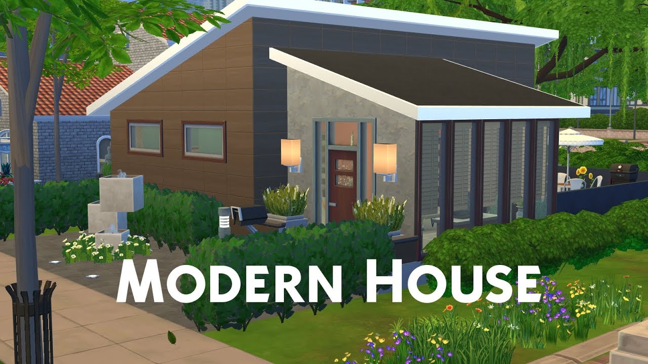 The Sims 4: Modern House // Speed Build // 20x15 - YouTube