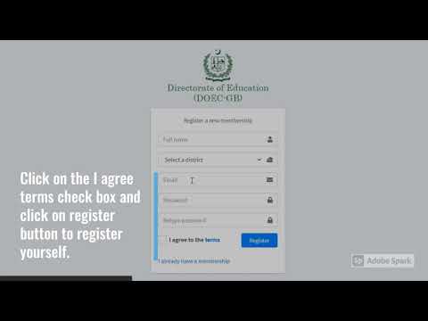 How to Register (Directorate of Education Colleges Gilgit Baltistan Website)