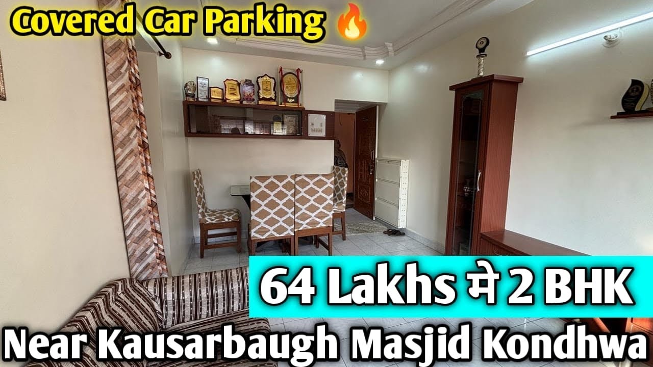 64 LAKH Полумеблированная 2-комнатная квартира🏠Местоположение-Kausarbaugh Kondhwa Pune 📍