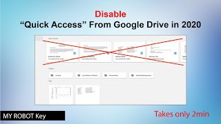 how to disable the “quick access” shortcuts in google drive in 2020