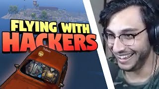 FLYING WITH HACKERS IN SPAWN ISLAND with OWAIS | PUBG MOBILE HIGHLIGHTS | RAWKNEE