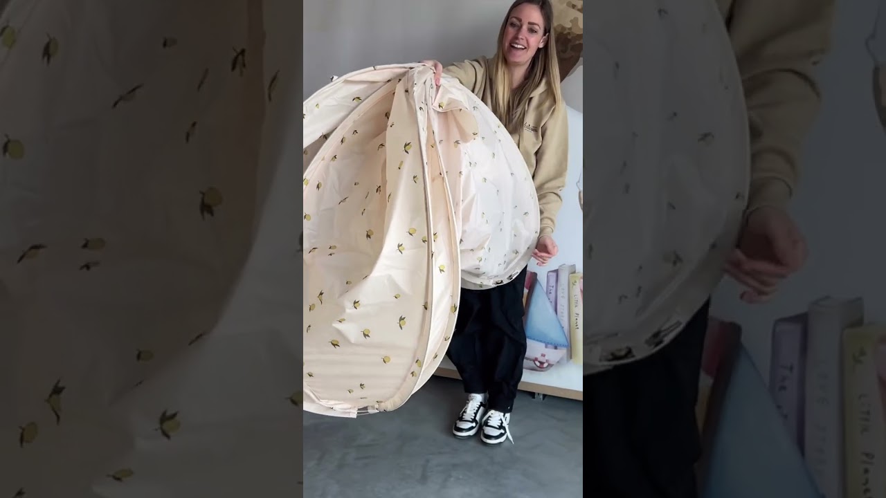 Hvordan er det nu lige, man slår pop-up teltet sammen igen?🤔 Bare rolig, vi viser hvordan😁