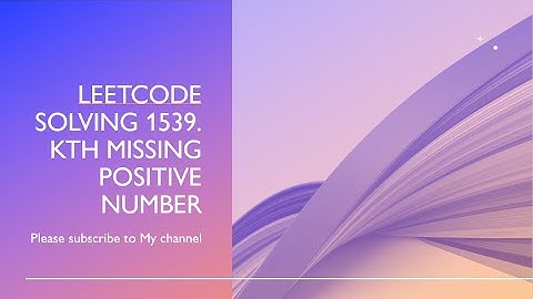 Leetcode solving 1539. Kth Missing Positive Number