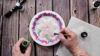 #1985 Using My Homemade Silicone Inlay In My Butterfly Edge Coaster Mold