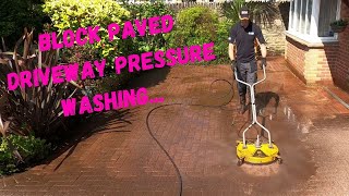 PRESSURE WASHING BLOCK PAVED DRIVEWAY