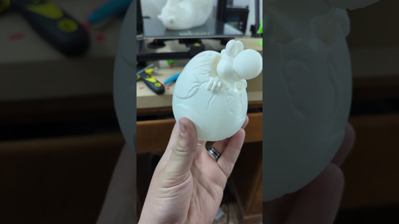 Yoshi is coming out of his egg! 