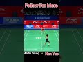 An Se Young clashes against Han Yue from China in the finals of Badminton China Masters 2025