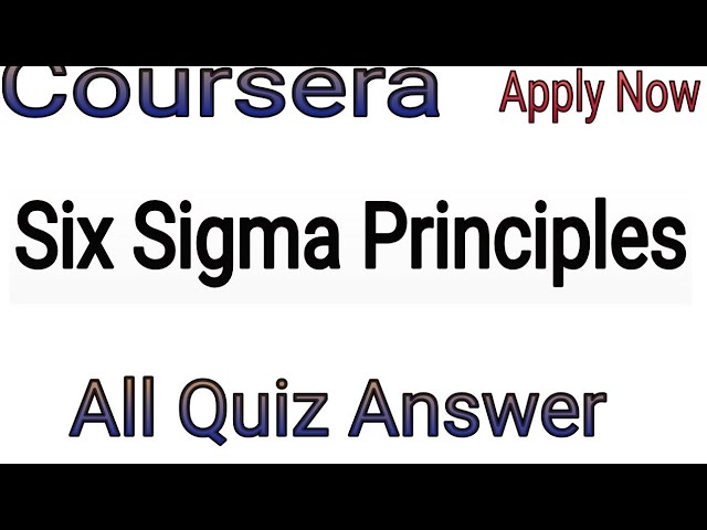 coursera six sigma
