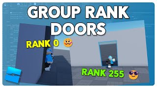 How to Make GROUP RANK DOORS in Roblox!