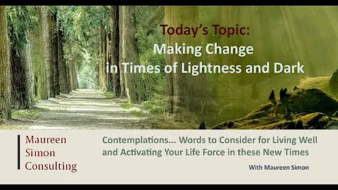 Making Change in Times of Lightness and Dark. Cont...