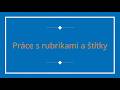 12.5/15 Práce s rubrikami a štítky na Wordpress webu