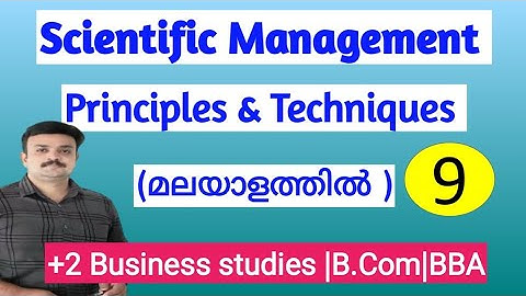 Principles and Techniques of Scientific Management  Malayalam
