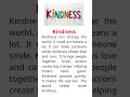 Learn English: Kindness can change the world  A small act means a lot  It can make someone smile