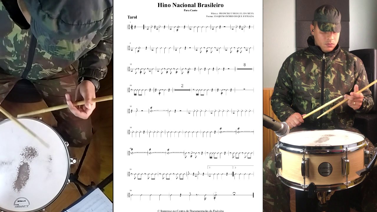 Hino Nacional Brasileiro (caixa,Tarol,snare)