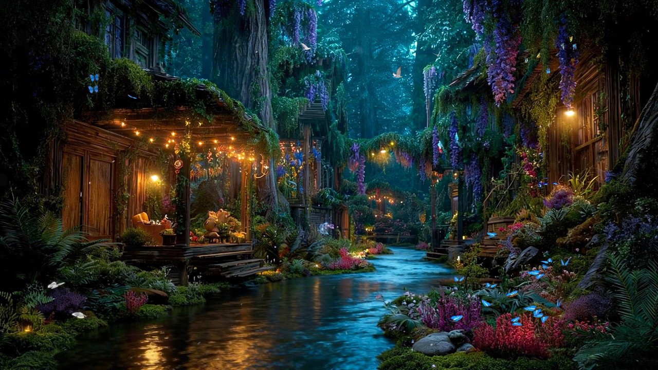 Whimsical Cozy Relaxing Secret Nook Under Tree | Soothes Flute Music & Nature Ambience