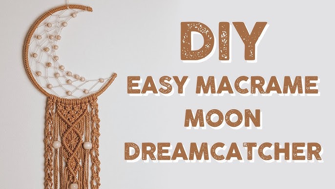  Macrame Kits for Adults Beginners，DIY Macrame Kit Macrame Wall  Hanging Supplies，Includes Macrame Cord, Moon Pendant and Instruction with  Video, Craft Kits for Adults DIY Moon Dream Catcher Kit : Arts, Crafts