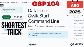 [NEW 2025] Dataproc: Qwik Start - Command Line || #GSP104 || #qwiklabs #arcade