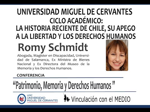 Conferencia Patrimonio, Memoria y Derechos Humanos.  Romy Schmidt
