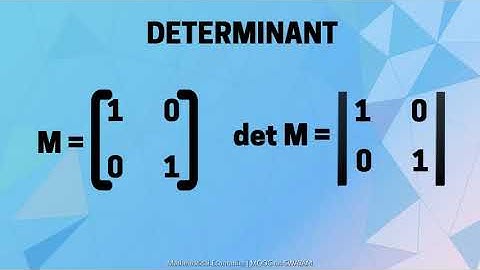 Determinant and Rank | Mathematical Economics