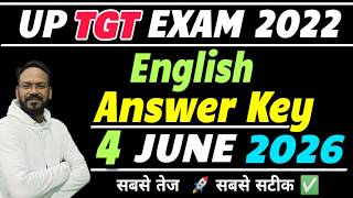 Up Tgt English Answer Key  Tgt English Paper Solution by Dr Bhupesh Sir englishdiscovery