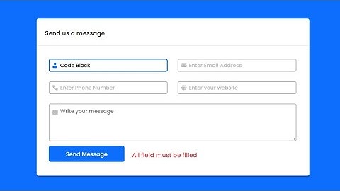 Responsive Contact Form in HTML CSS and JavaScript