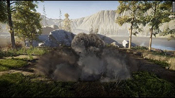 Antipersonnel Explosion - Six Way Smoke Lit (Unity, VFX)