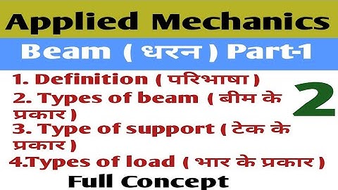 Applied Mechanics | Beam  #MechanicsbyGauravSir