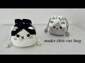 How to Crochet a Cute 🐱 Cat Drawstring Bag | Step-by-Step Tutorial