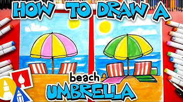 How To Draw A Beach Umbrella