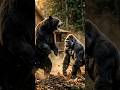 Black Bear vs Gorilla – Insane Wildlife Clash Near Forest Cabin! #WildlifeLife #AnimalBehavior