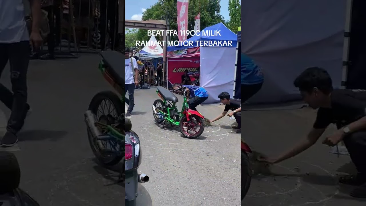 beat ffa 119cc terbakar milik rahmat motor 