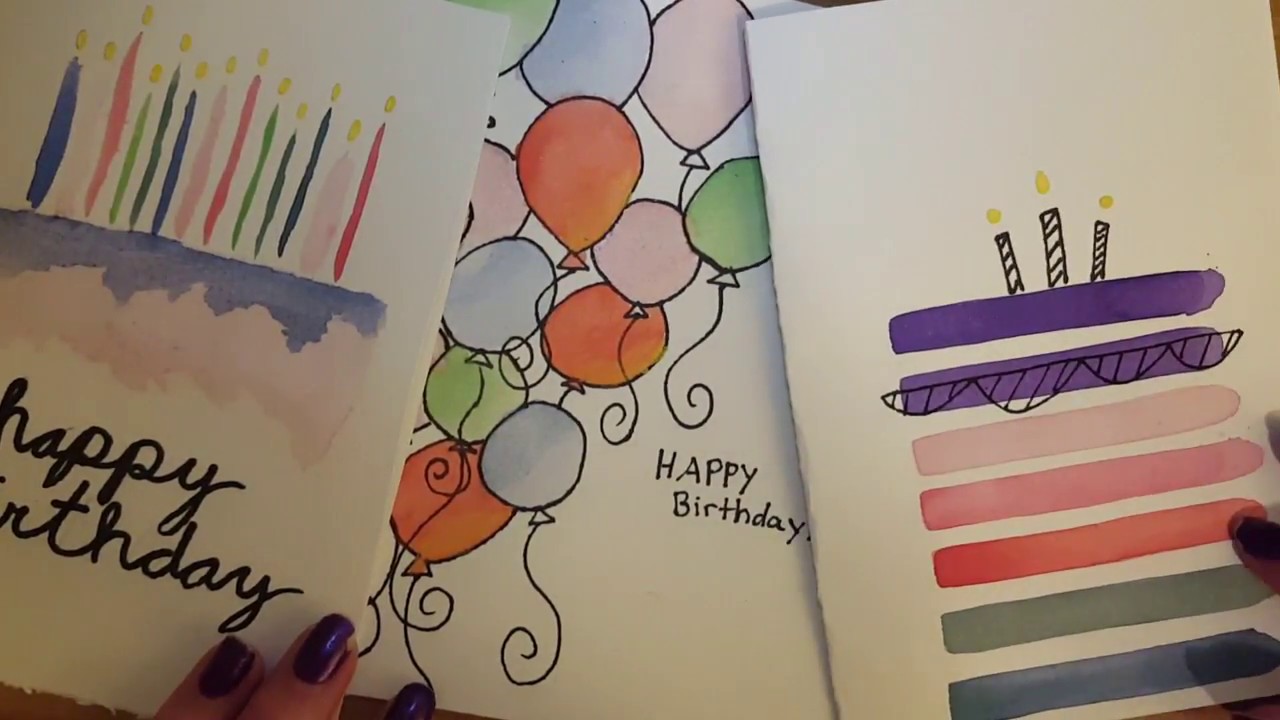 EASY DIY Watercolor Card – Budget Friendly Paints!